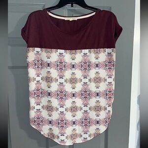 Floral and maroon T-shirt from Rewind